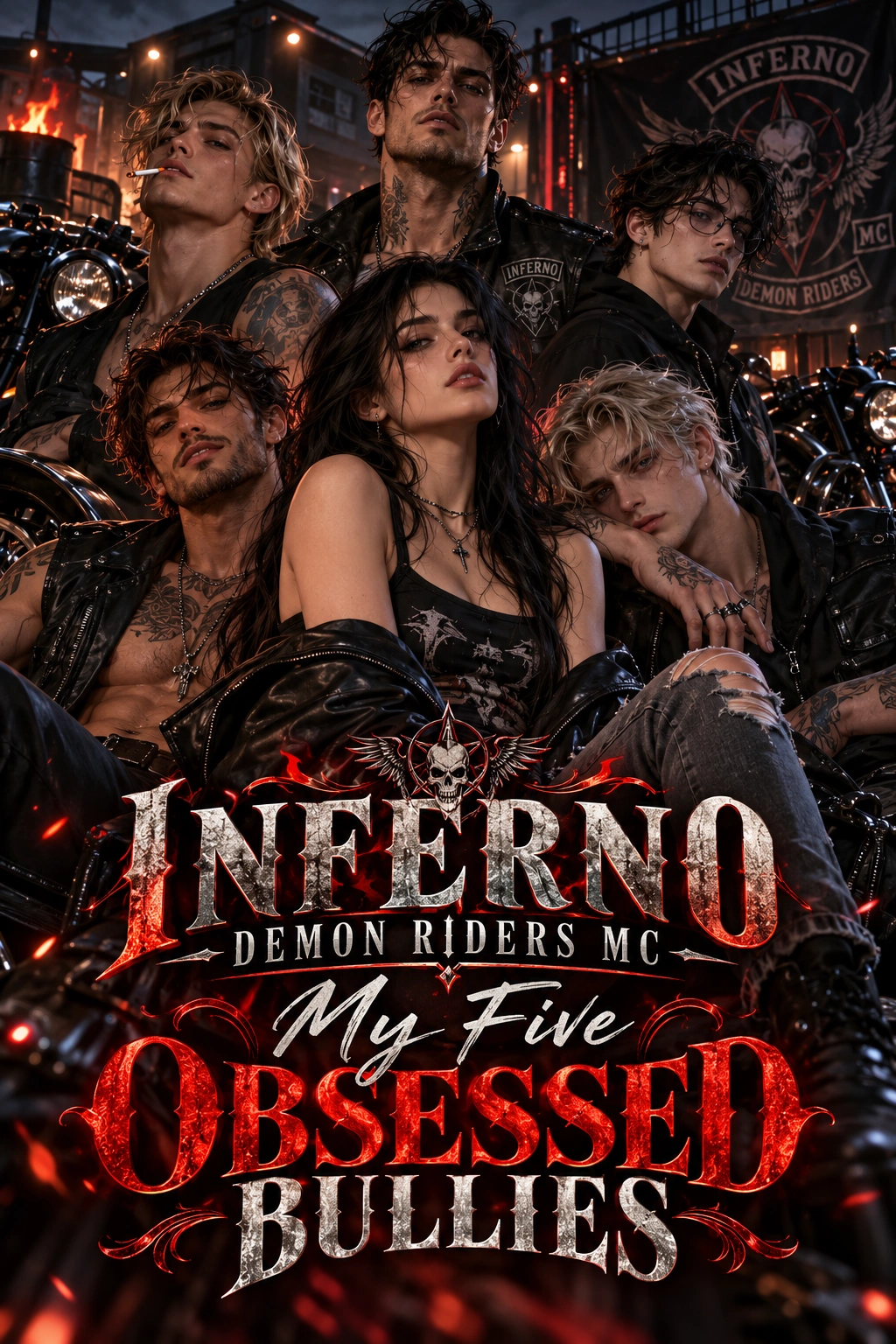 Inferno Demon Riders MC: My Five Obsessed Bullies